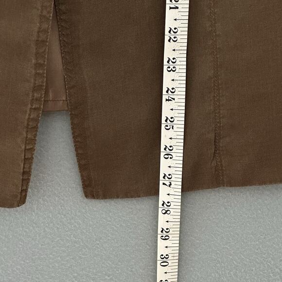 Lino USA Womens Top Plus 1X Brown 100% Linen 2 Piece Embroidered Classic Clasual - Picture 14 of 16